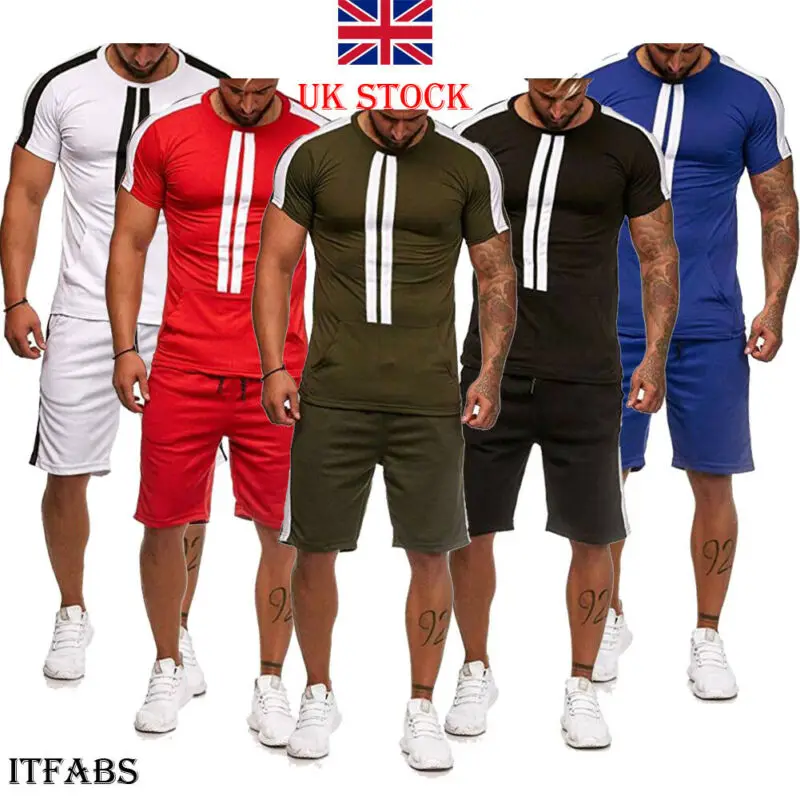HOT Mens Casual Sport Suit T-shirt Top Bottom Sport Suit Sets Sportswear Two Piece Set All Cotton Thin Full TrackSuit Men's Set HOT Mens Casual Sport Suit T-shirt Top Bottom Sport Suit Sets Sportswear Two Piece Set All Cotton Thin Full TrackSuit Men's Set