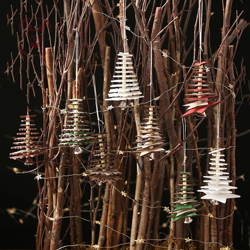 木质五角星雪花圣诞树_04