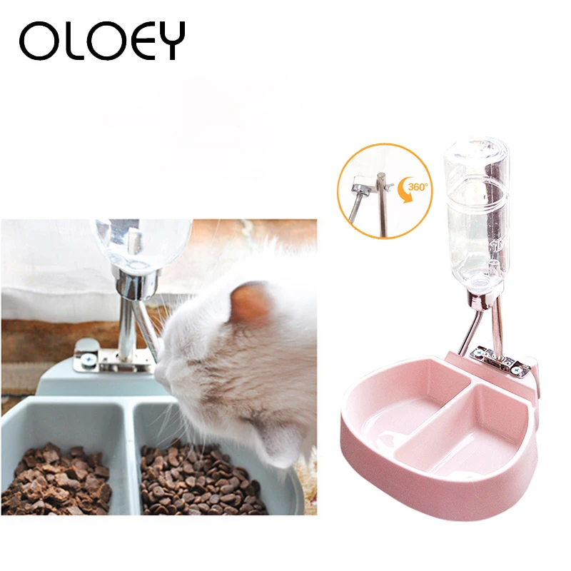 

Automatic Pet Cats Water Fountain Dispenser 2 in 1 Usage Adjustable Height Drinking Bowl for Pet Dog Cats Drinker Supplies