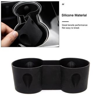 

Car Silicone Center Console Water Cup Rack Anti-slip Anti-shock Coffee Cup Storage Holder for Tesla Model 3