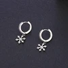 fashion cute Snowflower Christmas Earrings Pave Cubic Zirconia Gold hoops Earrings For Women Jewelry Gift 2022 ► Photo 2/6