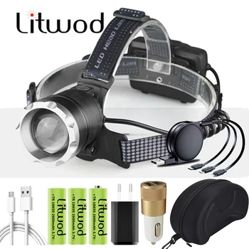 

7 Core Led Headlamp Xhp90.2 Built-in Cooling Fun Zoom Head Lamp Flashlight Torch Power Bank 7800mah 3* 18650 Battery Headlight