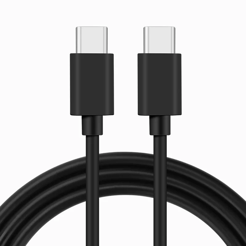 Кабель usb type-C к usb type-C 60 Вт PD Быстрая зарядка для samsung S8 S9 Macbook xiaomi huawei phone UsbC зарядный шнур поддержка QC3.0 - Цвет: Черный