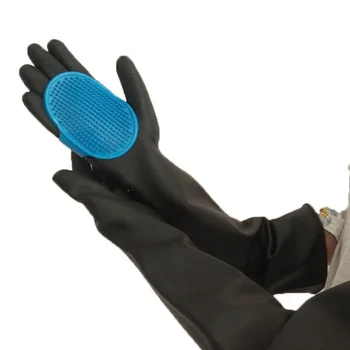 

1Pair Thicken Pet Grooming Gloves Anti Bite Scratch Resistant Hand Protective Animal Bath Waterproof Leather Grooming Glove