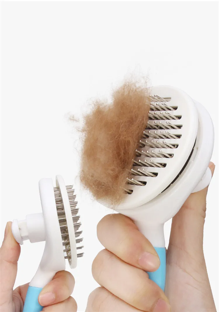 Cepillo de pelo para perros y gatos, peine para limpieza de pelo de mascotas, herramienta de limpieza rápida, pelo largo corto, suministros de depilación para mascotas