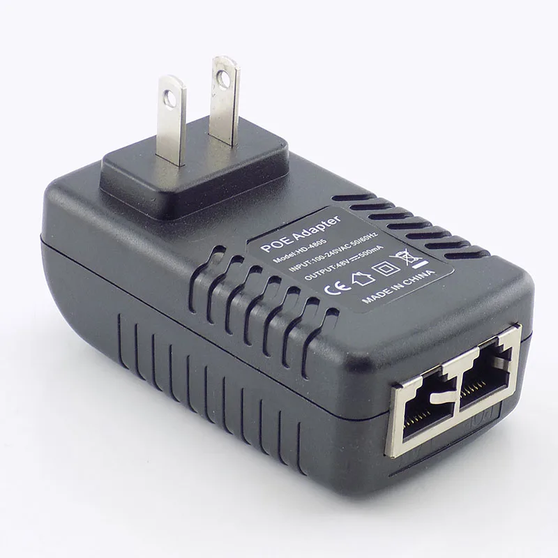 POE инжектор DC 48V 0.5A 24W 12V 1A Poe источник питания адаптер Форсунка переключатель для IP