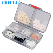 Olieco comprimidos casos divisores portátil 8 grades medicina médica tablet 7 dias grânulos de viagem caixa titular organizador da medicina do agregado familiar