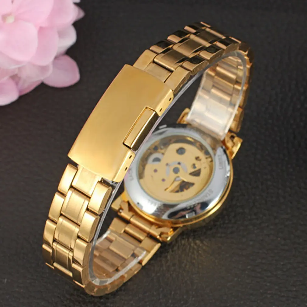 For Winner 154 Hollow-Out Automatic Mechanical Watch Business Men'S Belt Watch Top Flywheel Watch