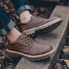 England Luxury Leather Shoes Men Formal Dress Fashion Oxfords Spring Autumn New Low-cut Lace-up Non-slip Outdoor Mens Shoes ► Photo 1/6