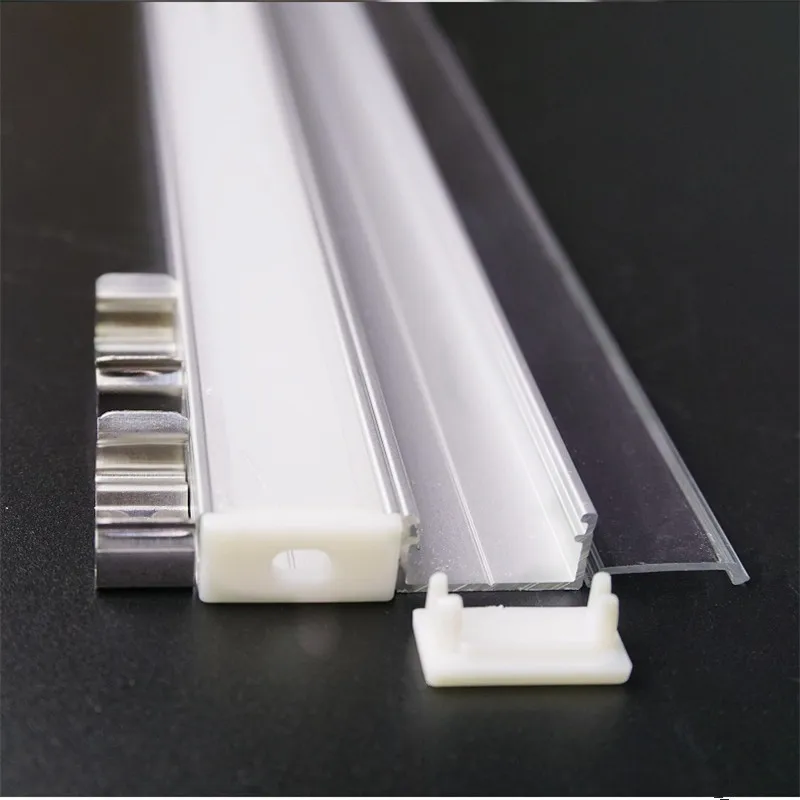 

40cm/ 50cm flat U type 8.5mm high slim led aluminium profile ,16mm double row wide pcb led channel,diffuser bar light housing