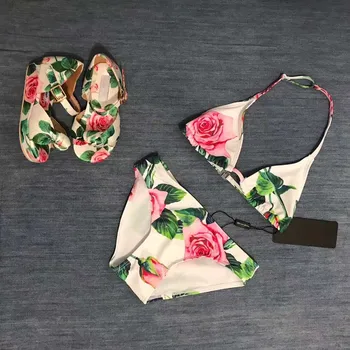 

kids Fashion Cute Swimsuit, Beautiful Flower Sling Solid Color Swimsuit