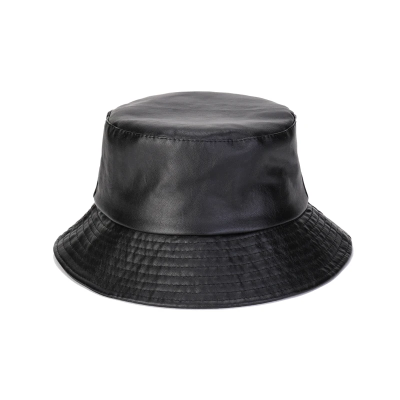 Pre-owned Leather Bucket Hat (720 BRL) ❤ liked on Polyvore