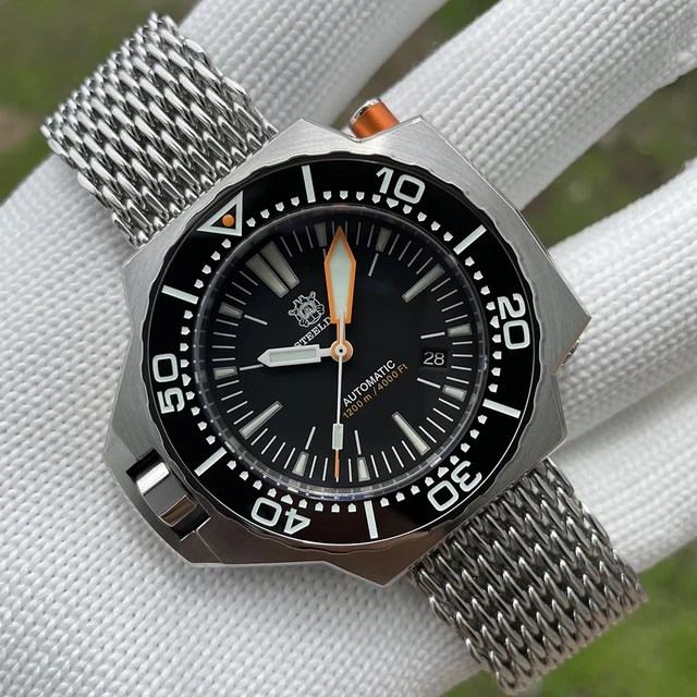 Steeldive New Upgrade 1969 Ploprof 1200m Diver Watch Bilteral Automatic  Self-wind Nh35 Sapphire Bgw9 Luminous Waterproof Watches - Mechanical  Wristwatches - AliExpress