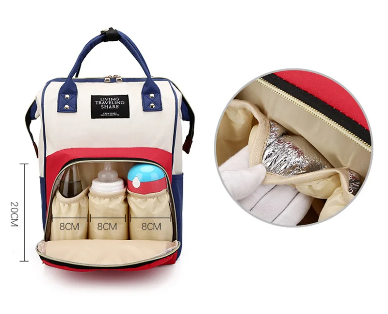 Рюкзак для мам на молнии, большая Вместительная дорожная сумка для беременных, сумка для детских подгузников, многофункциональная сумка для кормления, сумка для пеленания bolsa maternidade