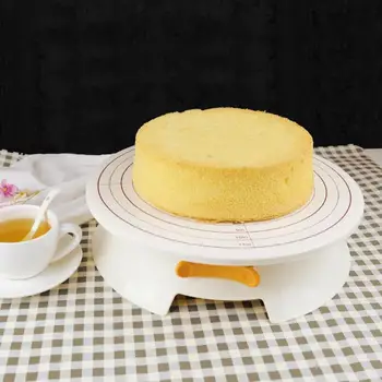 

Baking DIY Cake Turntable Non-poisonous Round Based Anti-slip Cream Decorating Rotating Impermeable Plate Kitchen Tool
