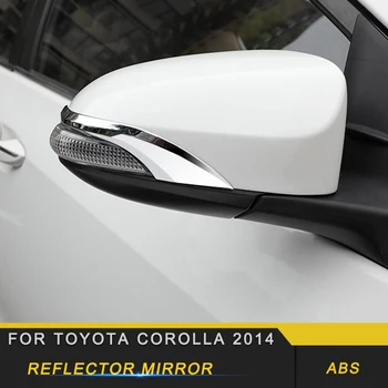 

For Toyota Corolla 2014-2018 Car Styling Rearview Reflector Mirror Protector Trim Frame Sticker Exterior Accessories