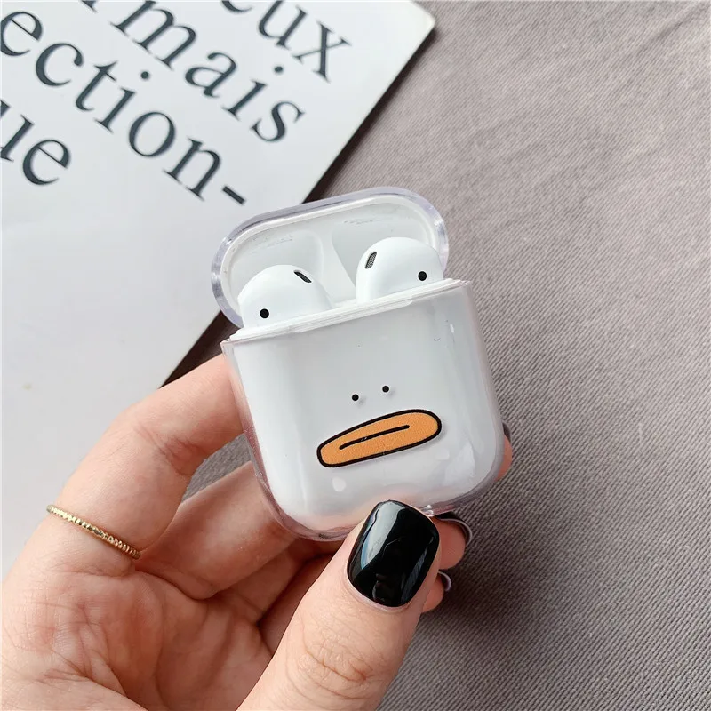 Прозрачный жесткий чехол с рисунком для Apple AirPods, чехол ...