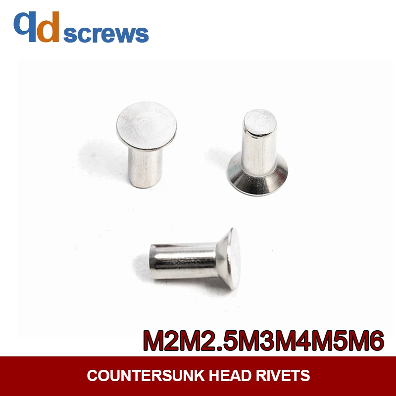 

304 M2M2.5M3M4M5M6 stainless steel Countersunk Head Rivets flat head solid rivet GB869
