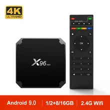 X96mini Android 9,0 ТВ приставка Amlogic S905W Четырехъядерный 4K HD Смарт медиаплеер X96 Мини 2,4G Wifi 1 ГБ DDR3 2 Гб Netflix телеприставка