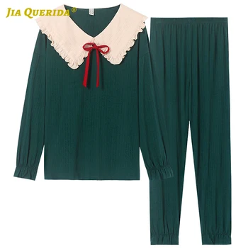 

Spring Autumn Homesuit Homeclothes Sleepwear Fashion Style Casual Style Woman Clothes Fashion Style Ladies Loungewear Woman