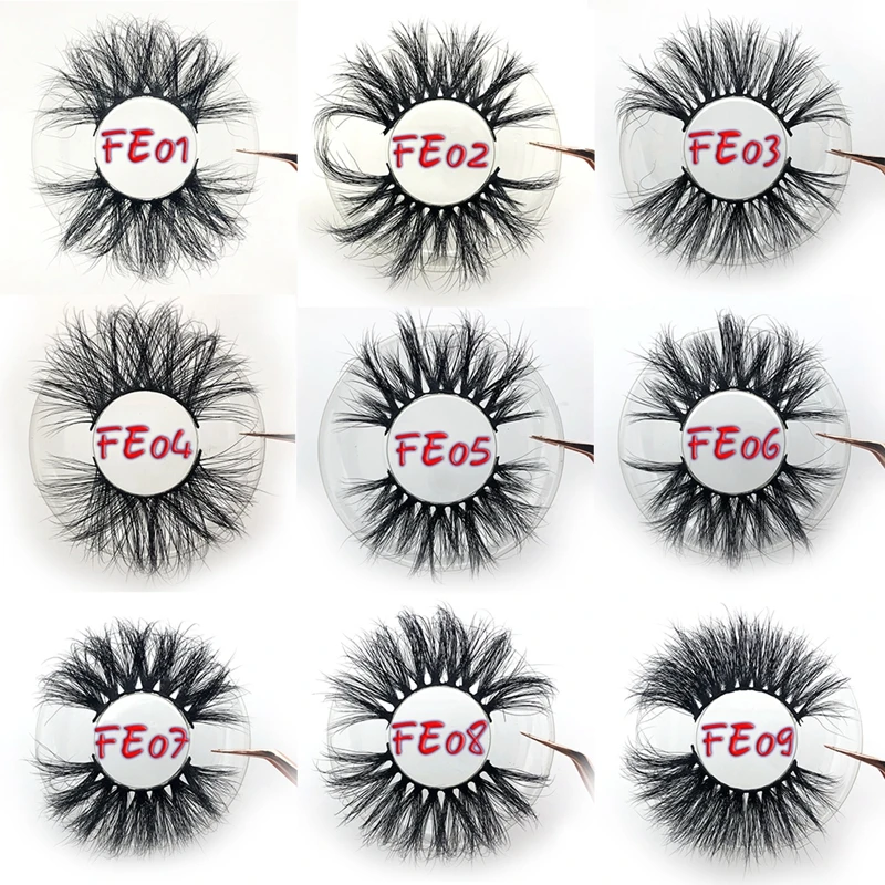 Mikiwi Free custom Logo 25mm lashes 30/50/100/200 Wholesale Glitter Paper  Square case packaging Label Makeup Box Mink Lashes 3