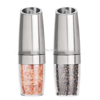 

2pcs/set Electric Pepper Grinder Salt And Pepper Mills Spice Grinder molinillo pimienta Pepper Mill Kitchen Accessories
