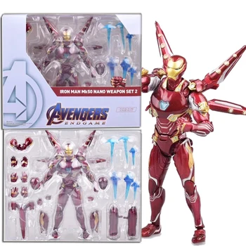 

SHF Iron Man MK50 Nano Weapon Set 2 Action Figure From 2019 Movie Marvel Avengers 4 Endgame Toys Dolls Gift For Christmas