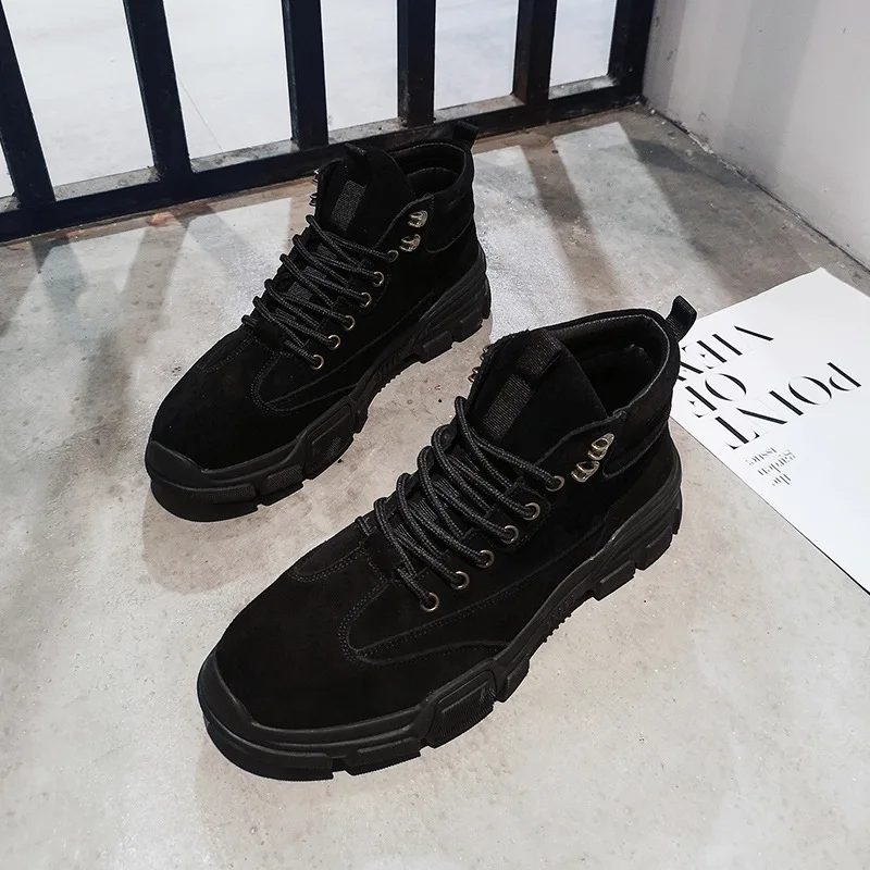 

2019 Winter New Style Men Genuine Leather Martin Boots Fashion British Style Versatile Outdoor Workwear Shoe Men's Fashion