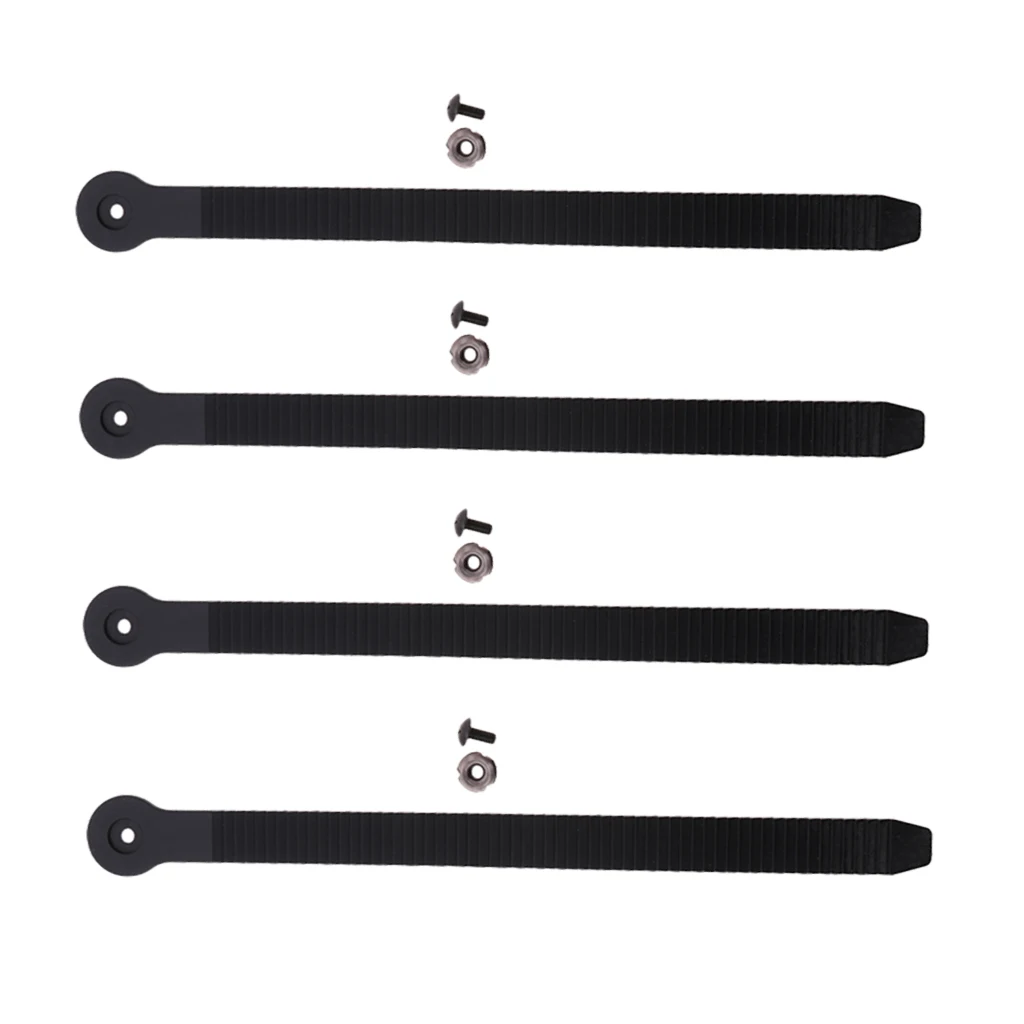 4 Pieces Replacement Ice Inline Roller Skate Shoes Strap Buckle with Screw Nut for Skating Shoes Boots Repair Rebuilding Tools