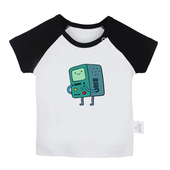 

Cute Cartoon Adventure Time Beemo BMO Design Newborn Baby Boys Girls T-shirts Toddler Printing Graphic Short sleeve Tee Tops