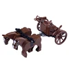 MOC Medieval Military War Horse Building Blocks Castle Knight Sled Ox Cart Dwarf Chariots Wood Vegetable Weapon Bricks Toy Gifts 2