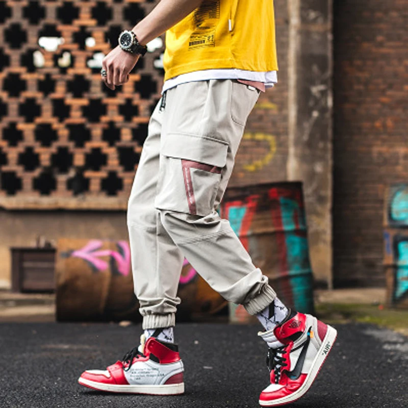 

New overalls men loose straight legged tide brand net red nine pants thin pants summer Korean version of the trend pants