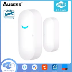 Tuya – capteur d'ouverture/fermeture de porte intelligent, wi fi 2.4GHz, capteur d'alarme pour maison connectée, fonctionne avec Alexa Google Home 
