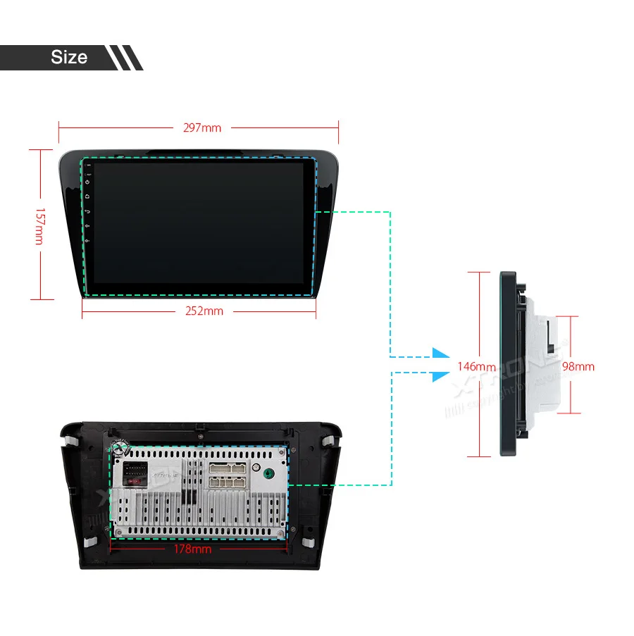 XTRONS 9 ''ips Android 9,0 DSPCar Мультимедиа стерео радио плеер для Skoda Octavia gps RCA OBD TPMS wifi без DVD