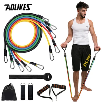 

AOLIKES 11PCS/Set Pull Rope Fitness Exercises Resistance Bands Latex Tubes Pedal Excerciser Body Training Workout Yoga