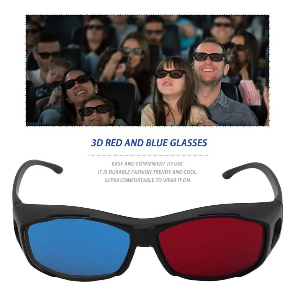 Universal Type 3D Glasses TV Movie Dimensional Anaglyph Video Frame 3D Vision Glasses DVD Game Glass Red And Blue Color