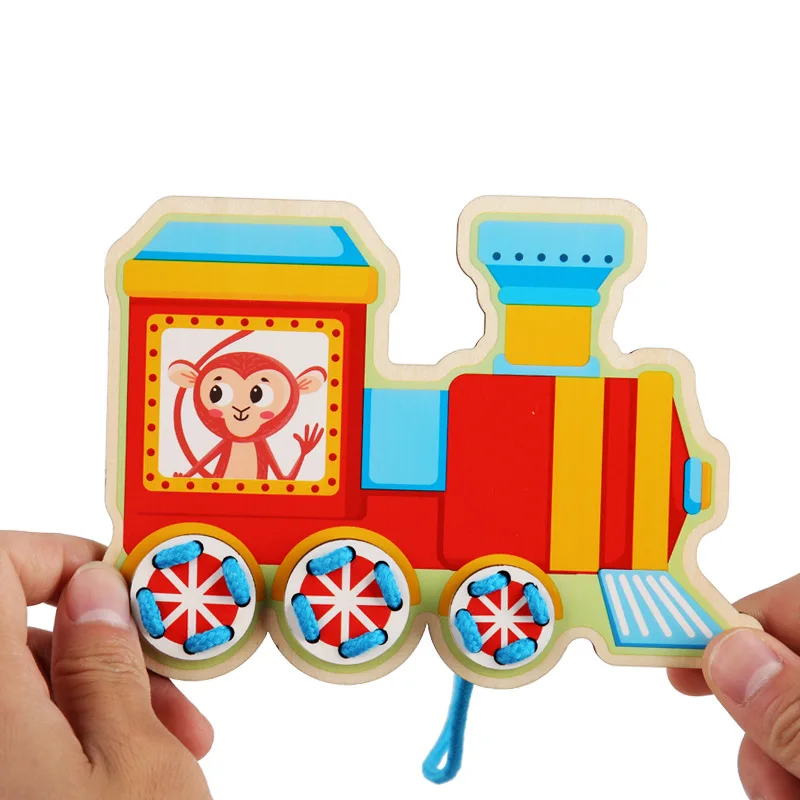 

Children Motion String Lanyard Wear Lanyard Toy Game Fine Early Education Training Parent And Child Finger 3-Year-Old, 4-Year-Ol