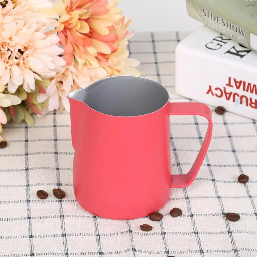 350ml Stainless Steel Frothing Pitcher Pull Flower Cup Coffee Milk Frother Latte Art Milk Foam Tool Kitchen Coffee Accessories