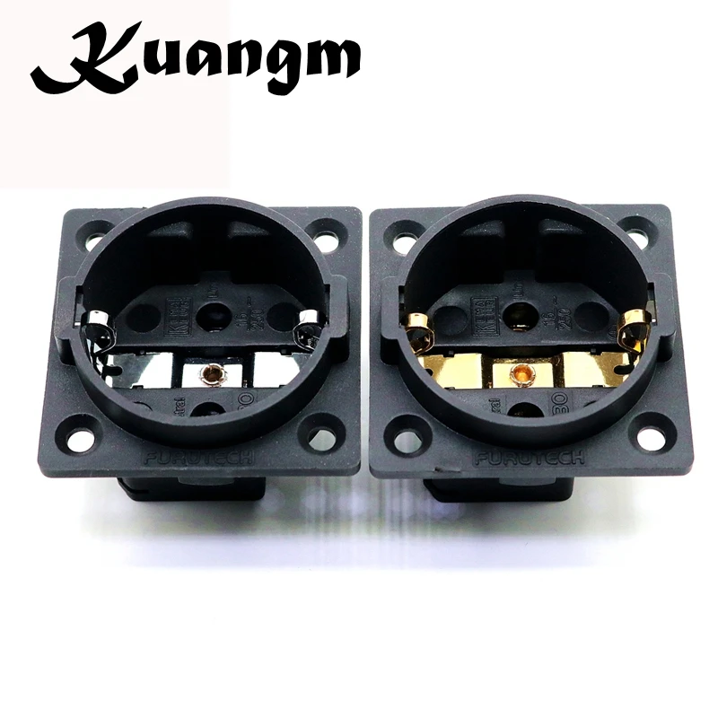 Kuangm 1 шт. родий позолоченный нейтральный FI E30 AC 250V 16A ЕС евро Штепсель 2 pin IEC Входной