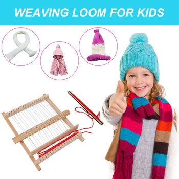 

Wooden Weaving Loom Frame Kit Kids DIY Weaves Crafts Supplies Educational Toys for Children Toddler Gifts