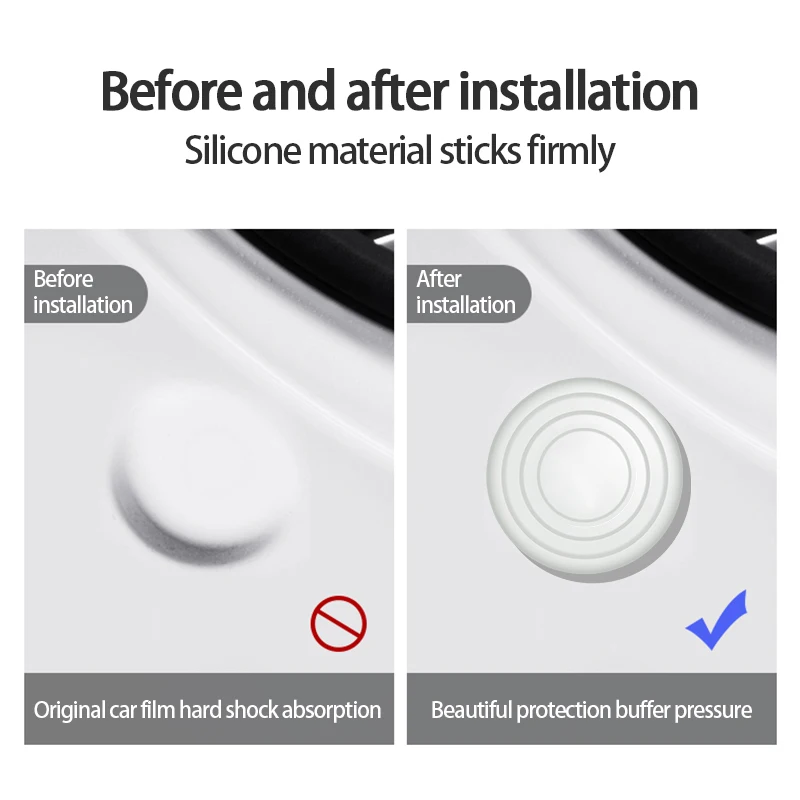 Universal Car Door Gasket 10pcs Absorbing Silicone Shockproof Adhesive Sticker Pads Sound Insulation