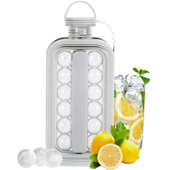 

Ice Ball Maker Kettle,2-In-1 17 Grids for Cocktail/Iced Coffee/Tea