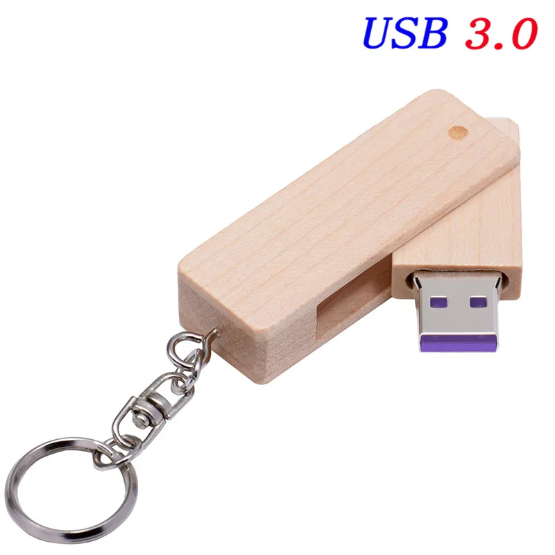 JASTER USB 3,0 деревянный квадратный вращающийся Usb флеш-накопитель 4 ГБ 8 ГБ 16 ГБ 32 ГБ 64 Гб USB флеш-накопитель карта памяти палочка для создания логотипа по индивидуальному заказу - Цвет: Maple