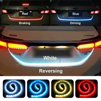 

LSlight 1.2M LED Tail Strip 12V Car Rear Trunk Light Multicolor Dynamic Streamer Turn Signal Reverse Brake Warning Lamp