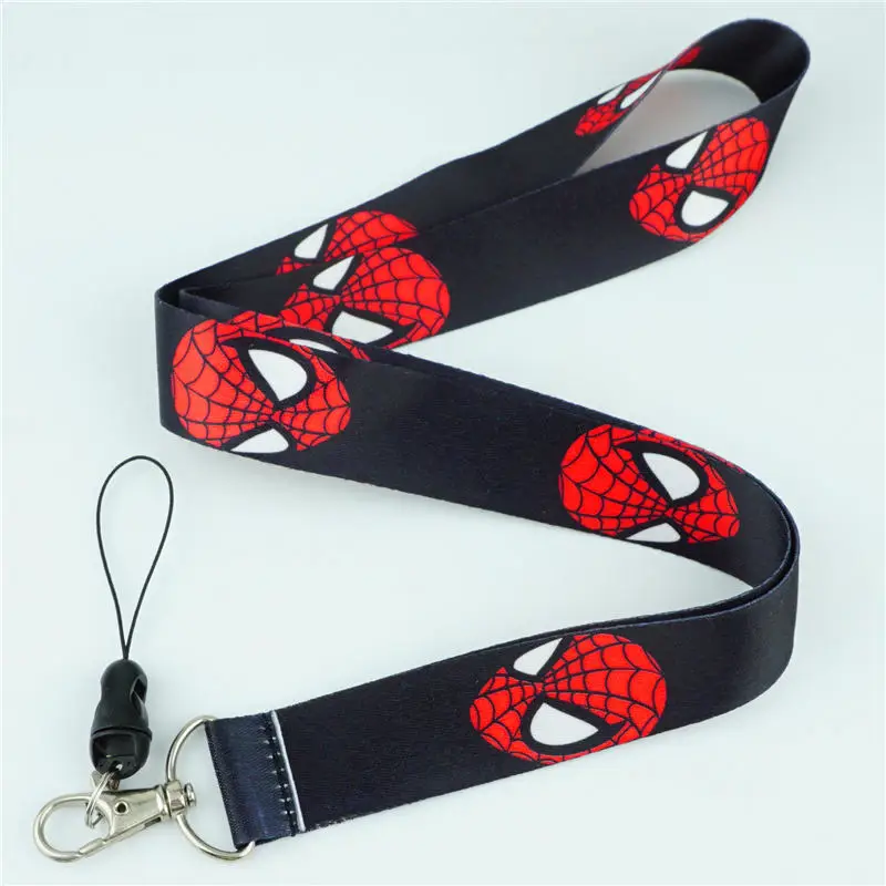 Spider Man K Мультфильм супергерой комиксы серии шейный ремень ремешки для ключей ID карты мобильного телефона ремень держатель Веревка косплей брелок N907 - Цвет: Spider Man K