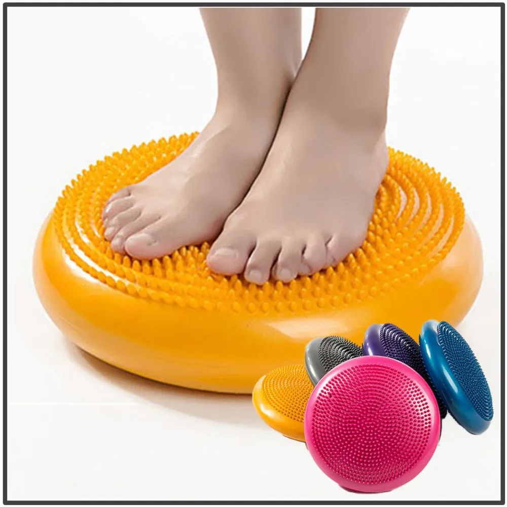 

Large Size PVC Yoga Massage Cushion Mat Balancing 34cm Wheel Cushiest Pad Riot Thickening Yoga Balancing Balance