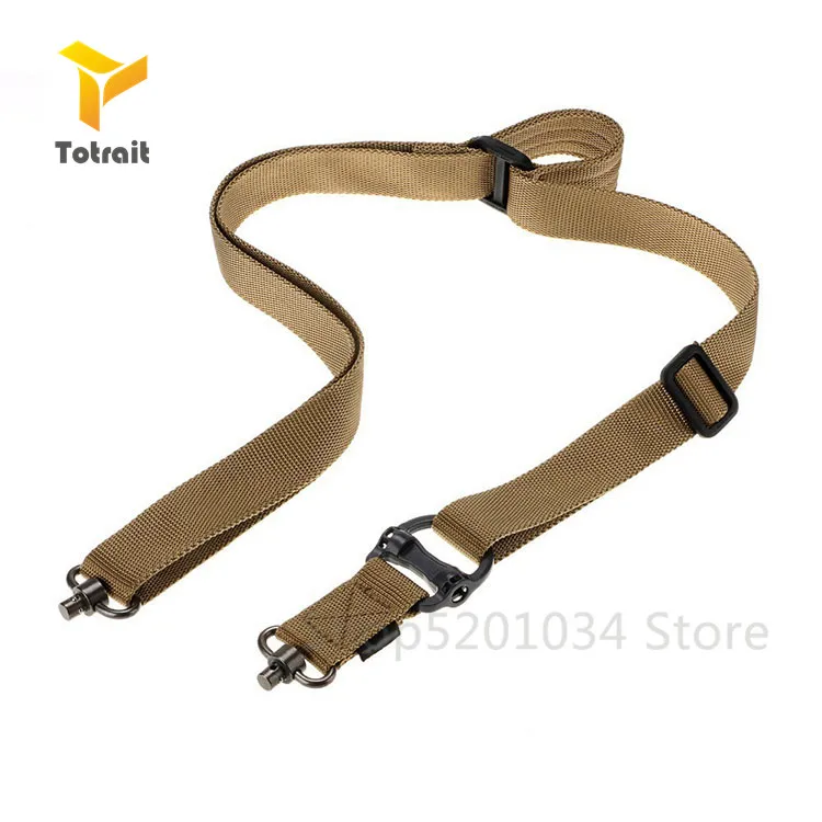 

MS4 Tactical Rope Mission Adjustable Two 2 Points Point Gun Sling Rifle Sling Bungee Strap Safety Nylon Belt Rope with Metal