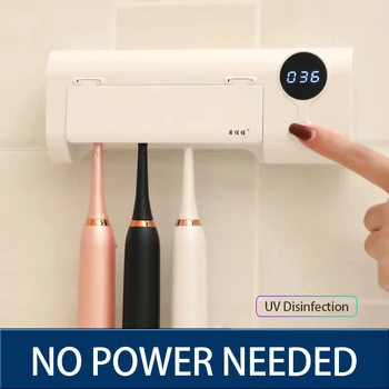 

Smart Induction Anti-Bacteria Solar UV Light Disinfectant Toothbrush Sterilizer Toothbrush Holder Oral Care Toothpaste Dispenser