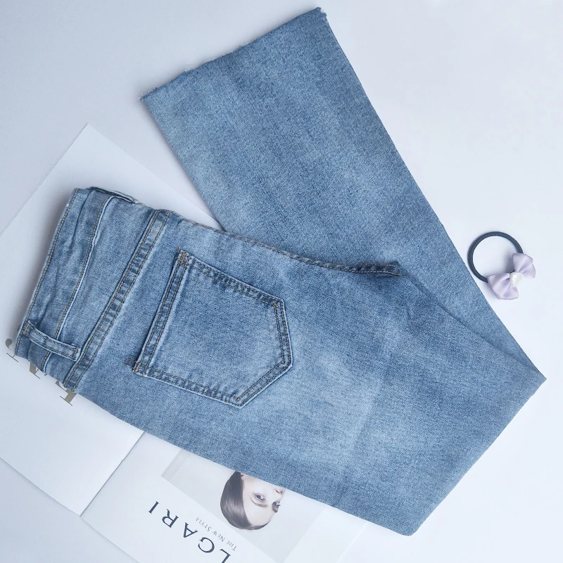 Light blue eight Сезон легкие прямые женские плотные теплые Стрейчевые Женские Простые повседневные черные брюки размера плюс шаровары популярные женские свободные брюки - Цвет: Light blue eight
