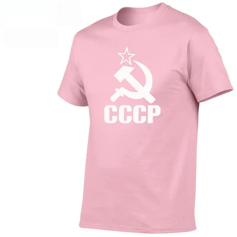 Летние русские футболки CCCP для мужчин, футболки с коротким рукавом, футболки с круглым вырезом из хлопка для мужчин - Цвет: 10